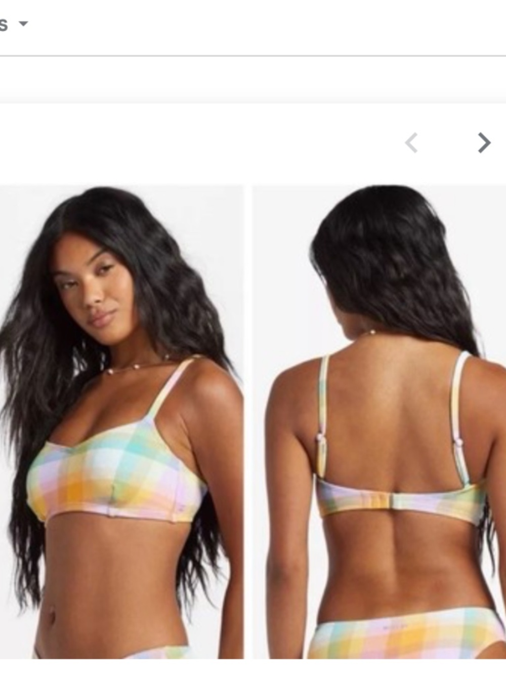 Billabong D DD cup swimsuit bikini top Small S warm waves Lila